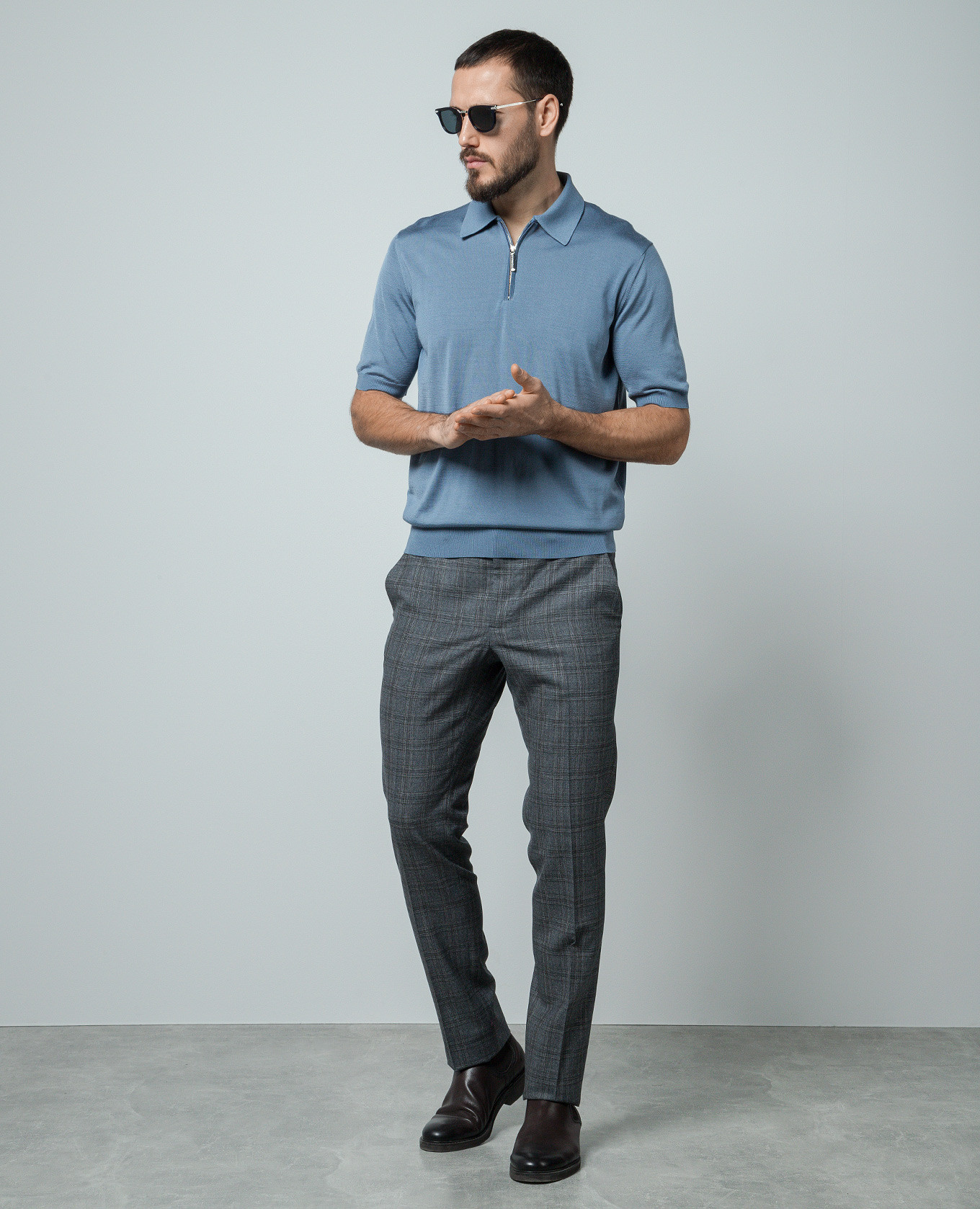 

Gray checkered wool pants Stefano Ricci, Grey