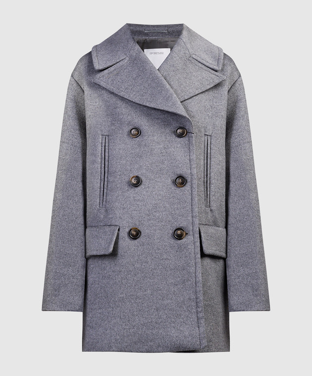 Max Mara Sportmax - Cappotto doppiopetto in lana grigio