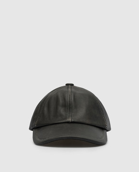 Juun.j Brown leather cap JC388BP04