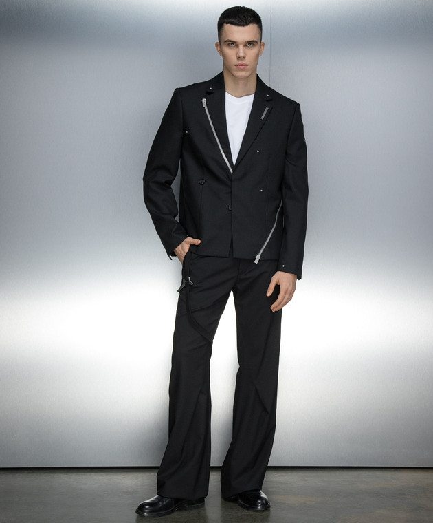 【関税込み】HELIOT EMIL ブラック Haptic Tailored ジャケット HELIOT EMIL ++ MEN - TAILORING