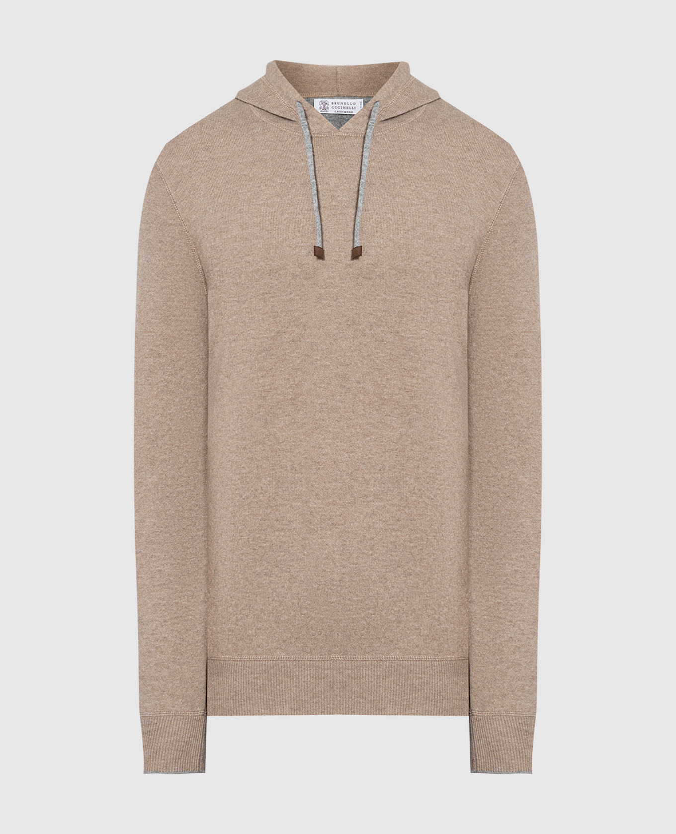 

Brown wool, cashmere and silk hoodie Brunello Cucinelli, Коричневый