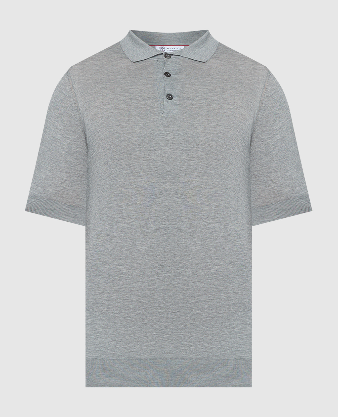 

Gray polo shirt with silk Brunello Cucinelli, Grey