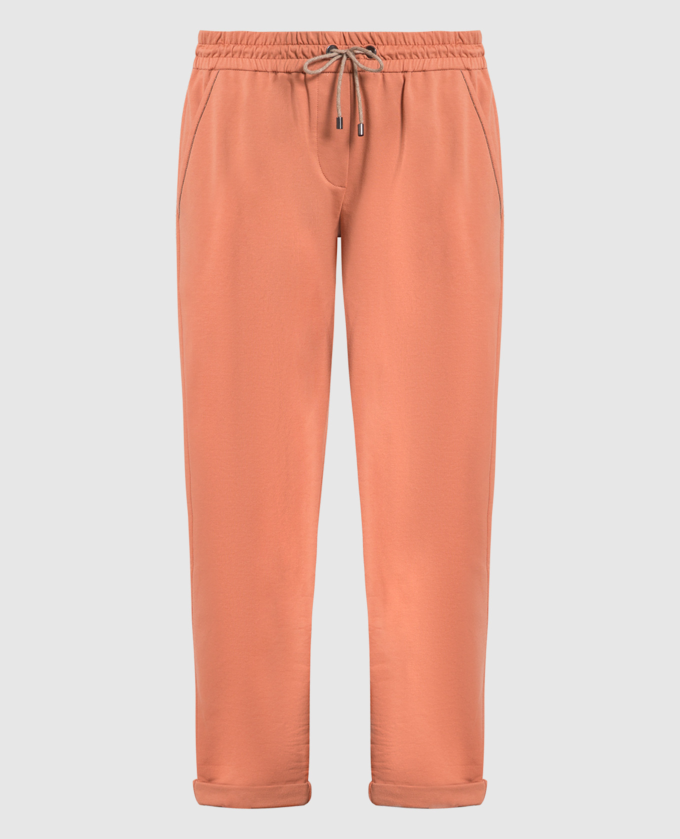 

Red sweatpants with eco-brass Brunello Cucinelli, Коричневый
