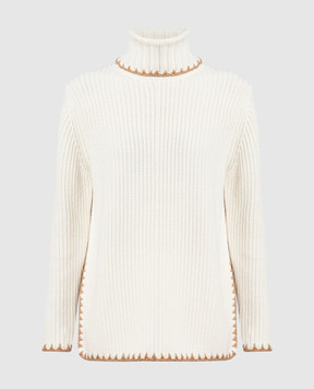 Enrico Mandelli White cashmere sweater A7KD195240
