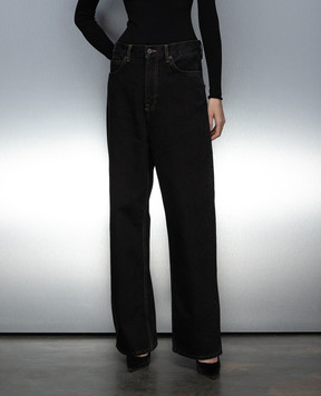 WARDROBE.NYC Black jeans with logo patch W2048PC