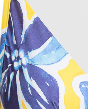 Vilebrequin Yellow bodice from Flechett swimsuit in a print FCTH3H07
