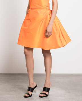 Alexander McQueen Orange skirt with drapery 745664QEACM