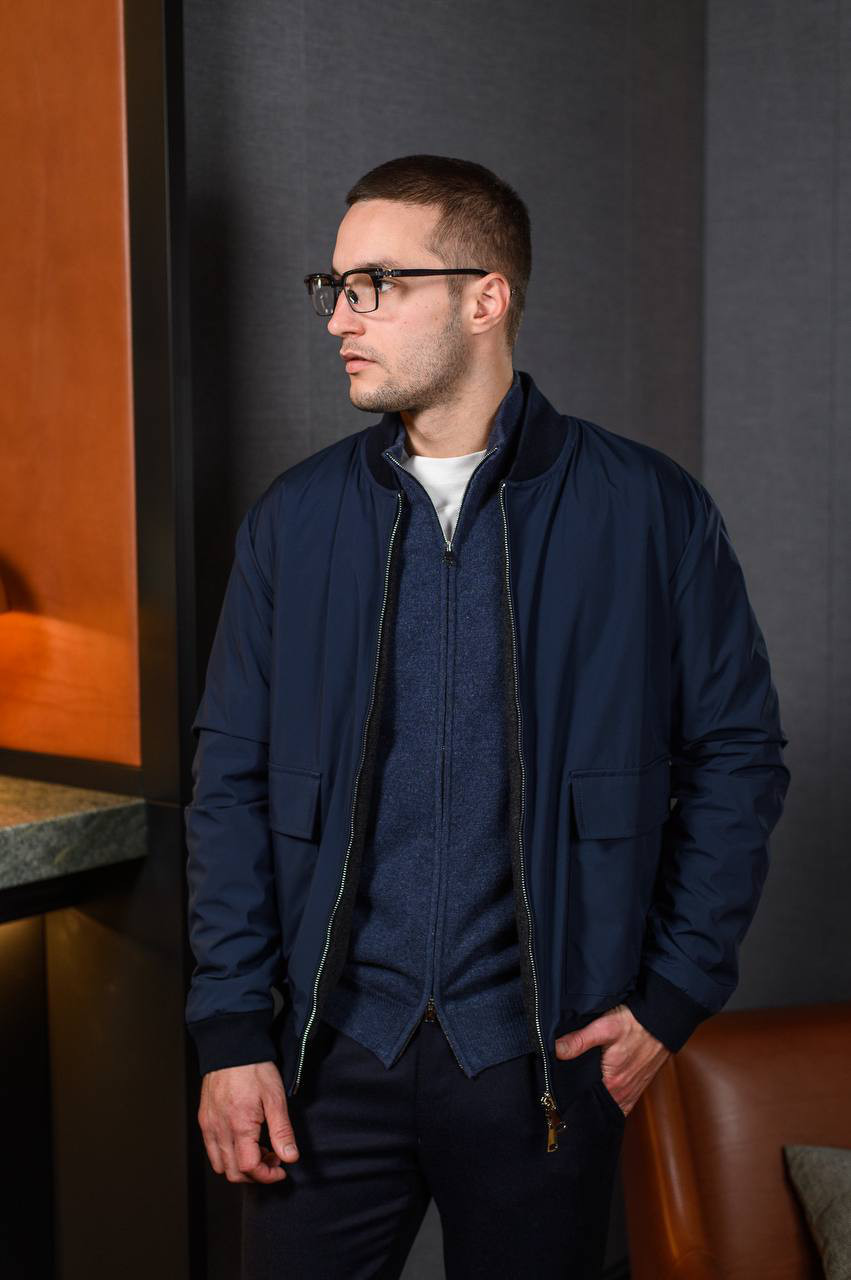 

Blue double-sided bomber jacket Cashmere&Whiskey