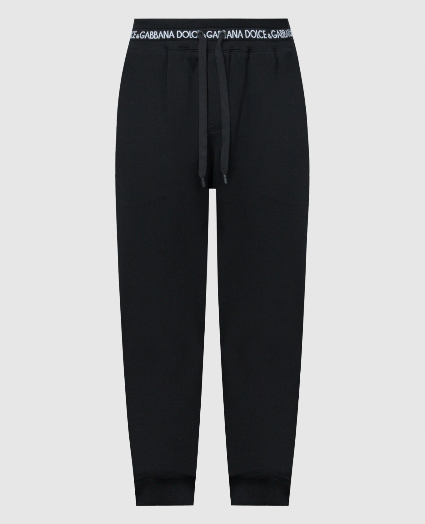 Black joggers with a logo pattern dolce&gabbana