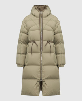 Moncler Roquette green puffer jacket with logo patch 1C00046596TM