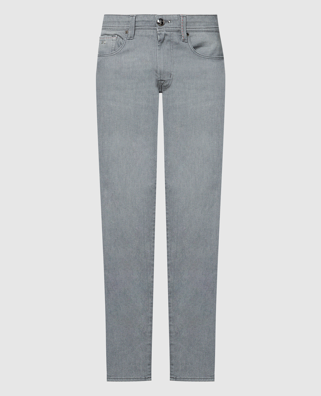 

MICHELANGELO gray jeans with logo patch Tramarossa, Серый