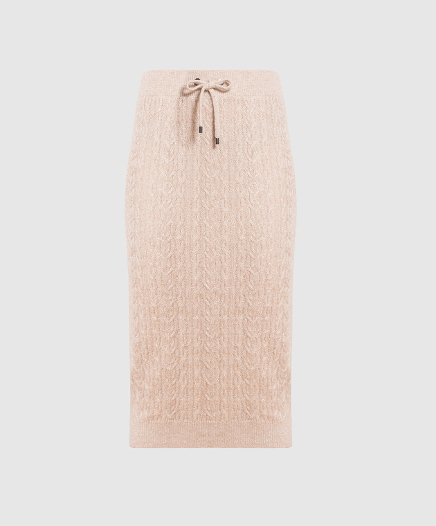 Brunello Cucinelli - Beige skirt with lurex MBG747389 - shop