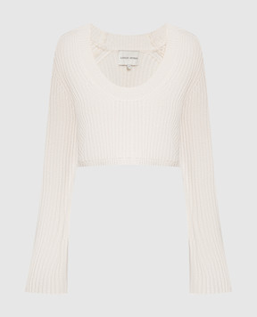 Lou Lou Studio White cashmere cropped sweater CHANTE CHANTE