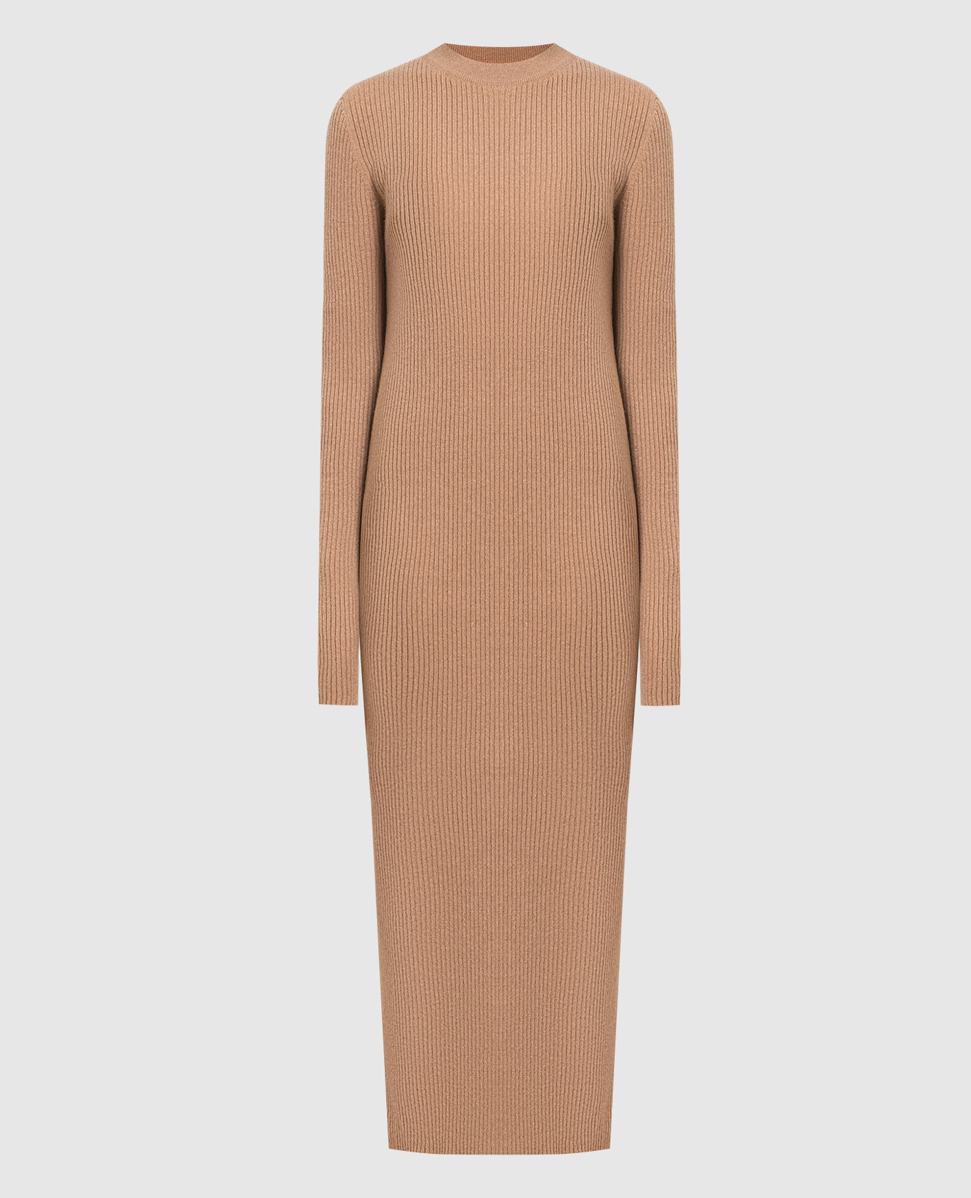 Brown cashmere dress with a scar Babe Pay Pls