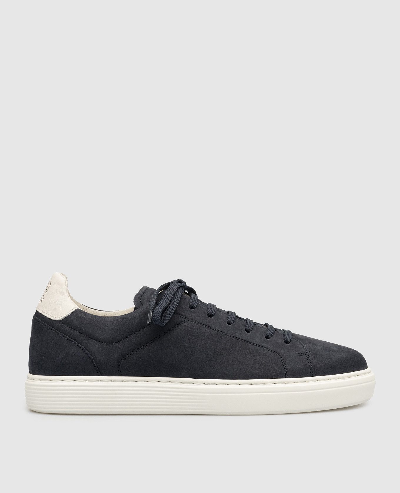 Blue leather sneakers brunello cucinelli