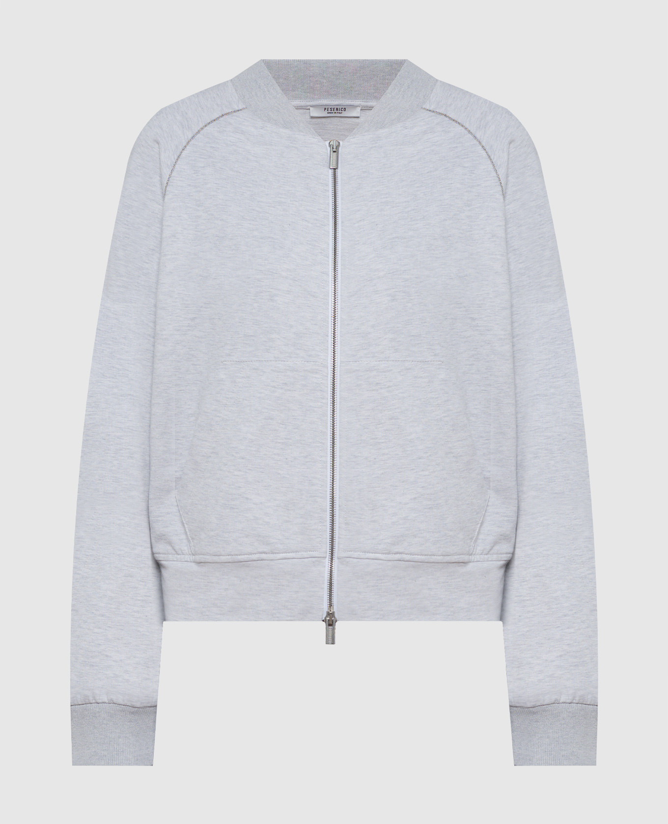 Gray sports jacket with monil chain peserico