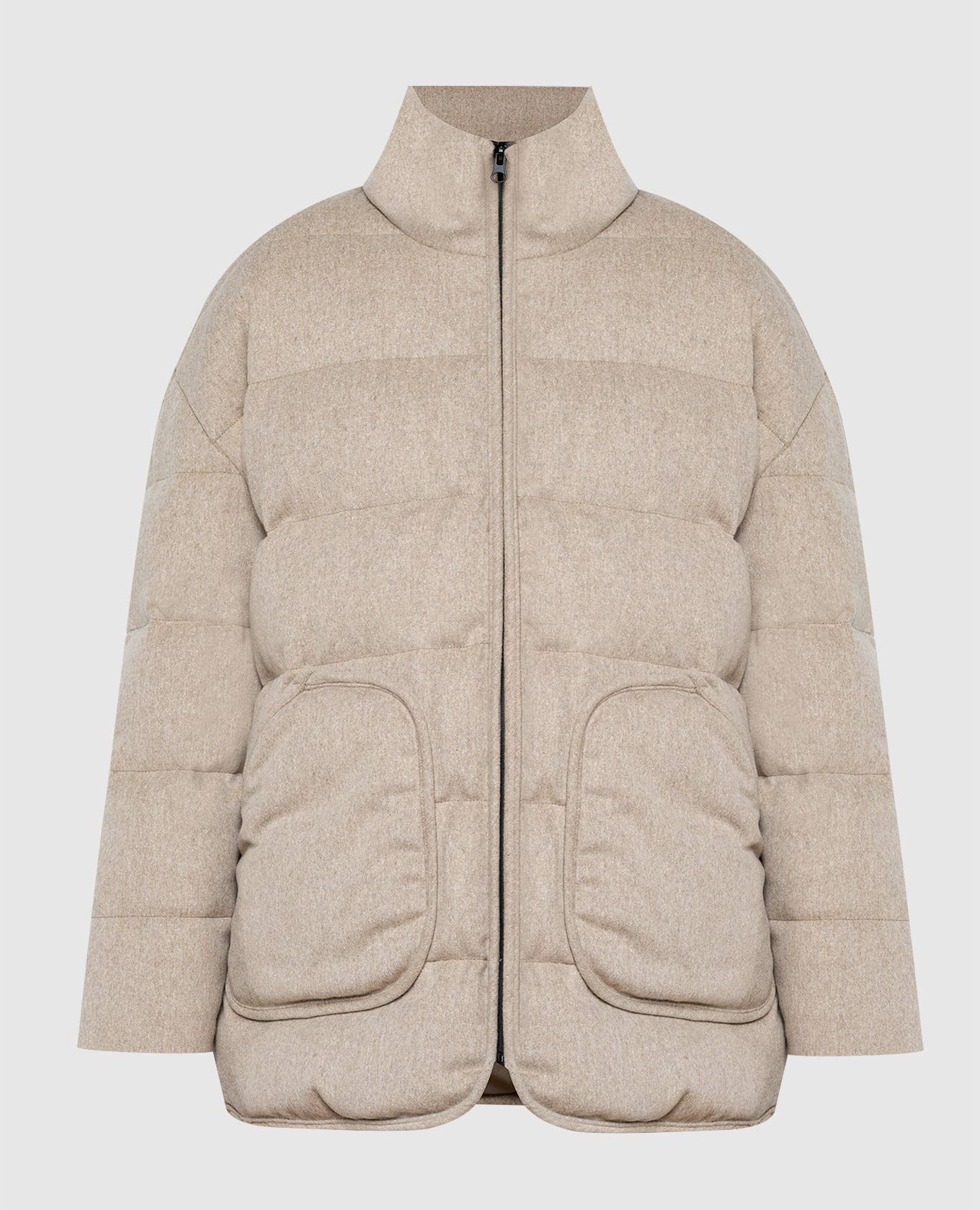 

Pisa beige down jacket made of wool Simonetta Ravizza, Бежевый