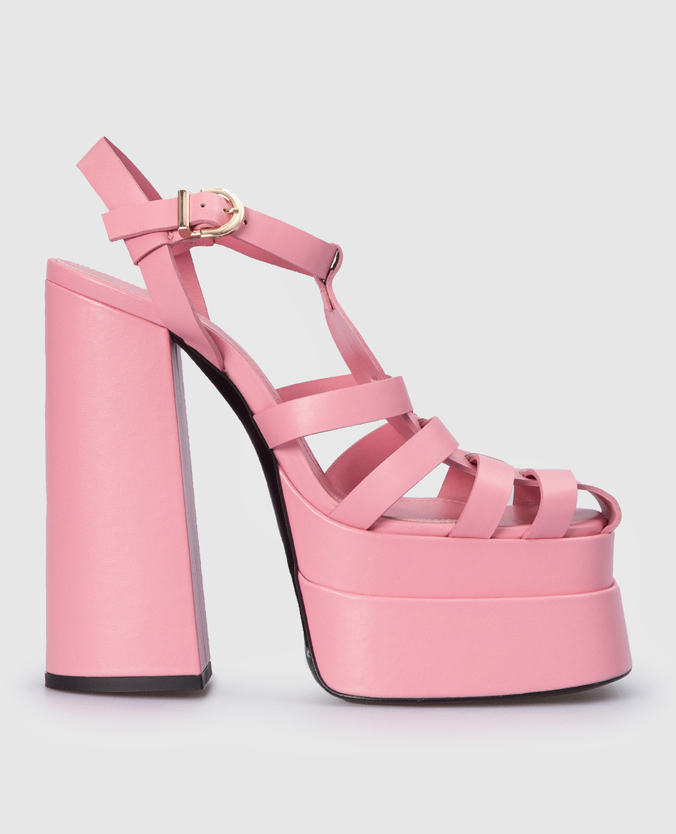 

Pink leather sandals Babe Pay Pls