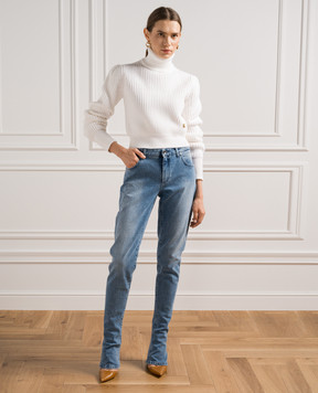 Dolce&Gabbana Blue flared jeans with a distressed effect FTCZADG8JU6