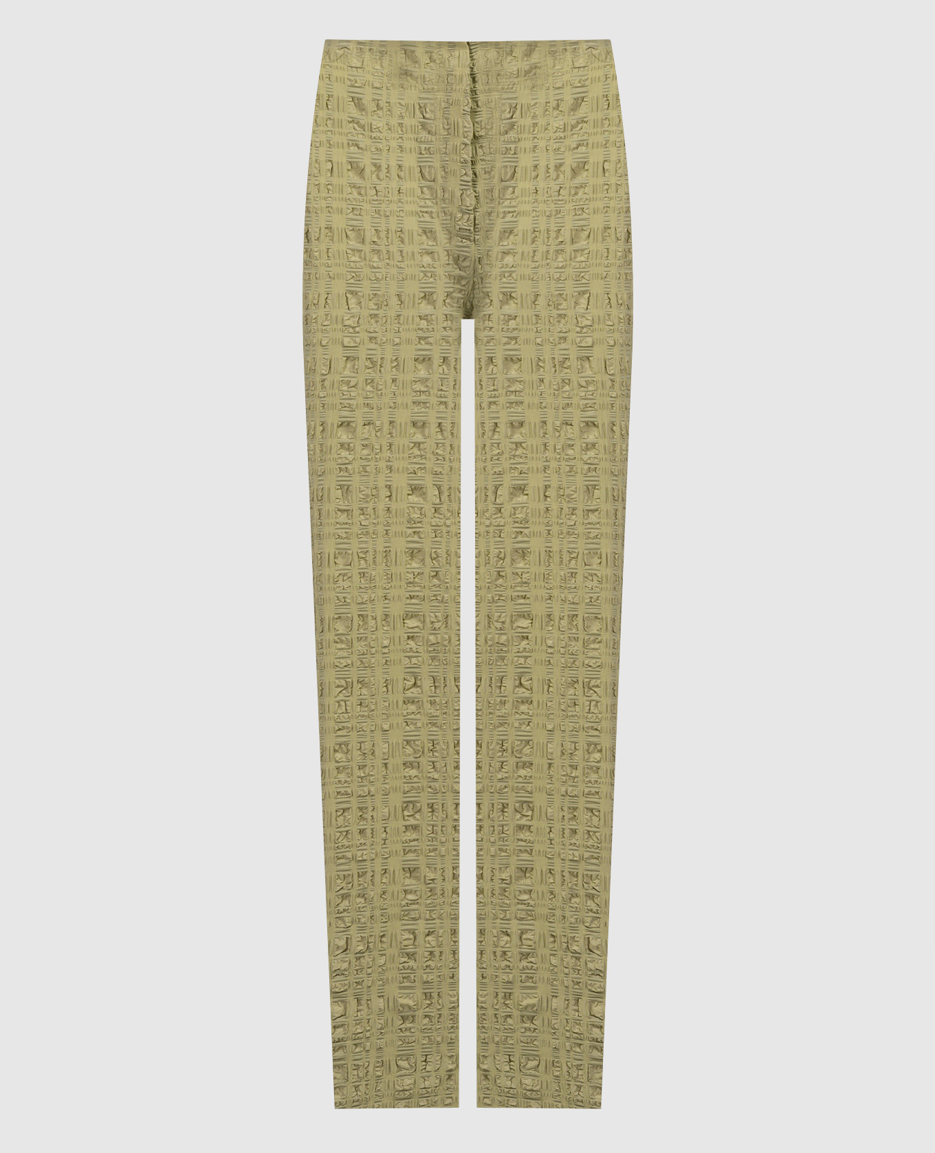Khaki Juna flared pants with a reaper effect Nanushka