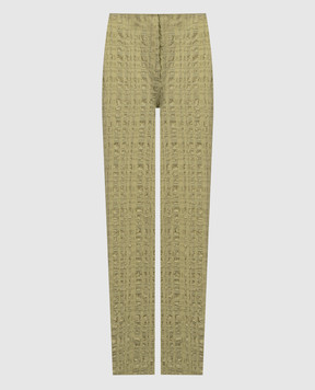 Nanushka Khaki Juna flared pants with a reaper effect NW23PFPA01911