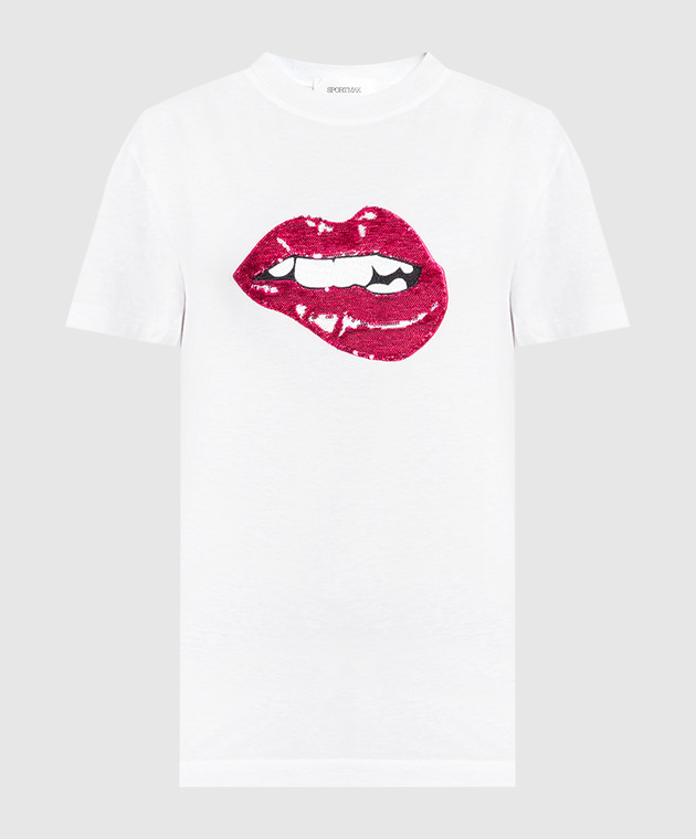 25SS new/Max Mara マンタイドルーシュTシャツ T-Shirt White Max Mara T-shirt for Women SS25 | GIGLIO.COM