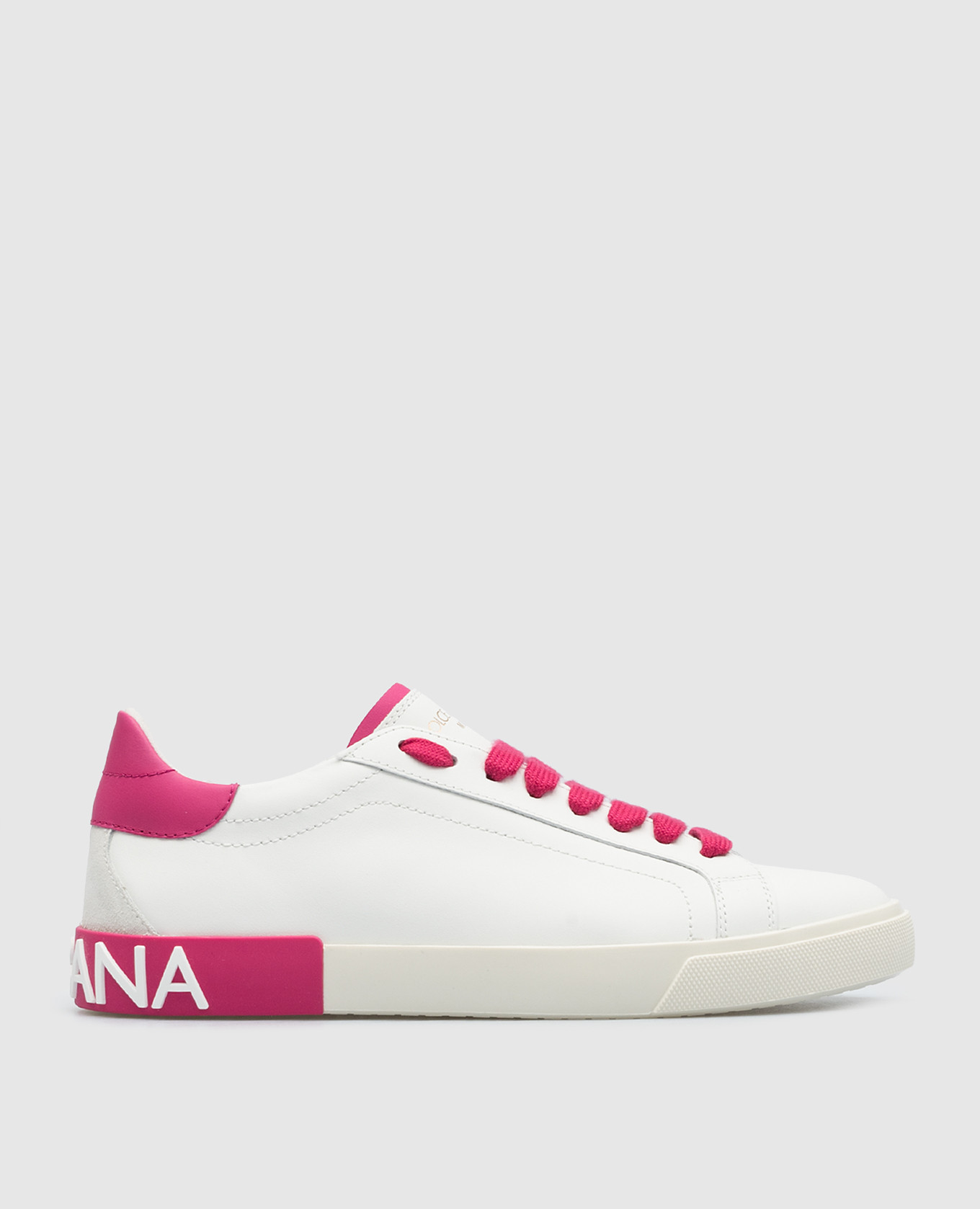 Portofino vintage white leather sneakers dolce&gabbana