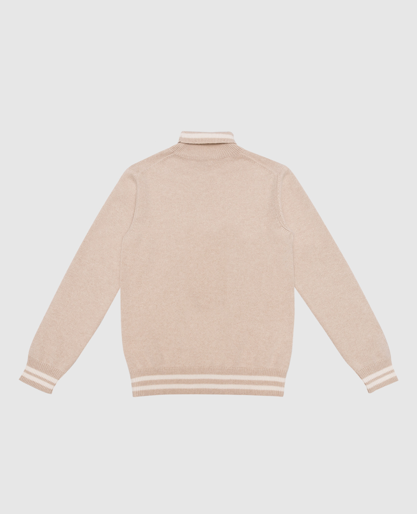 

Children's beige cashmere sweater with a textured pattern Brunello Cucinelli