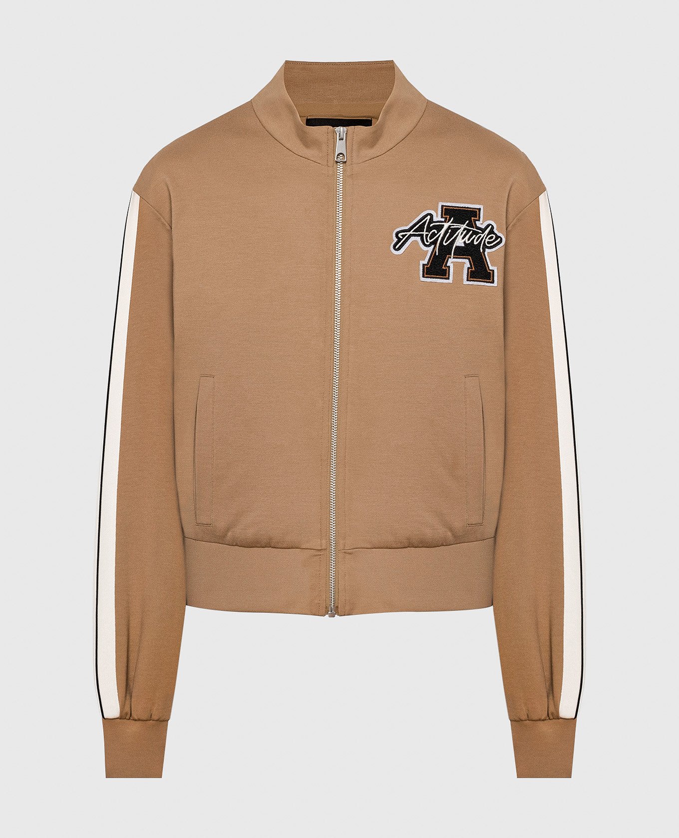 Brown sports jacket with logo twinset actitude