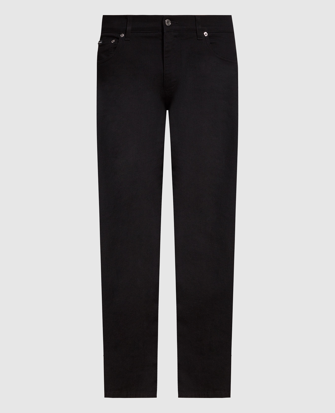 

Black jeans with metallic logo patch Dolce&Gabbana