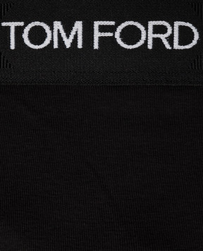 Tom Ford Black briefs with contrast logo print T4LC11040