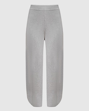 Peserico Gray pants with a scar with lurex S94053F0709095