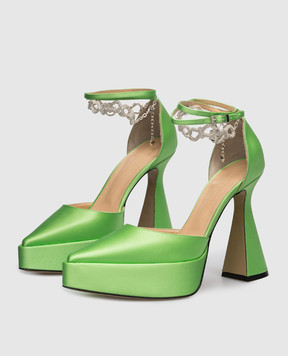 Mach&Mach Green sandals with crystals S0124CRP240