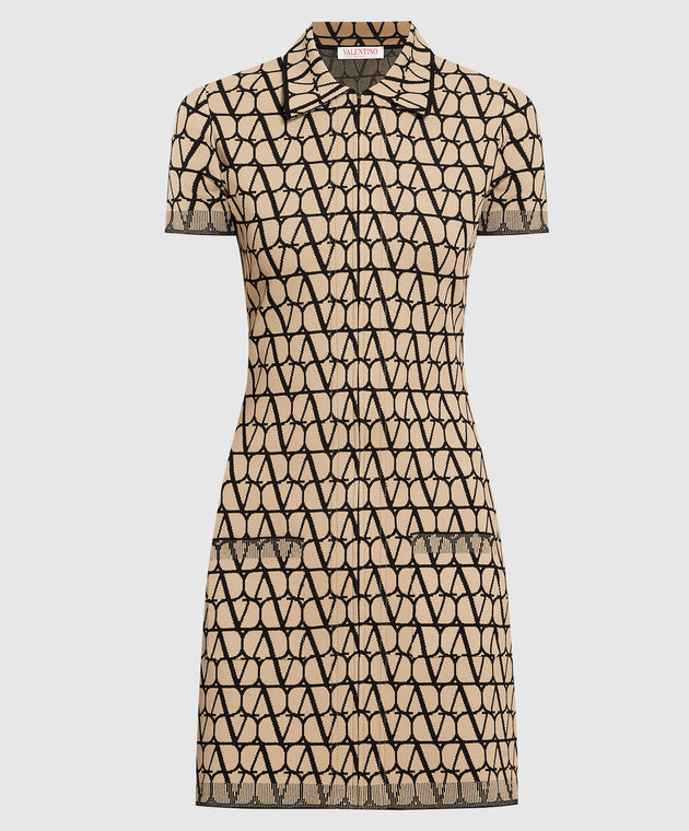 Valentino - Beige mini dress in VLogo pattern 3B3KD10N82T - shop with  European delivery at Symbol