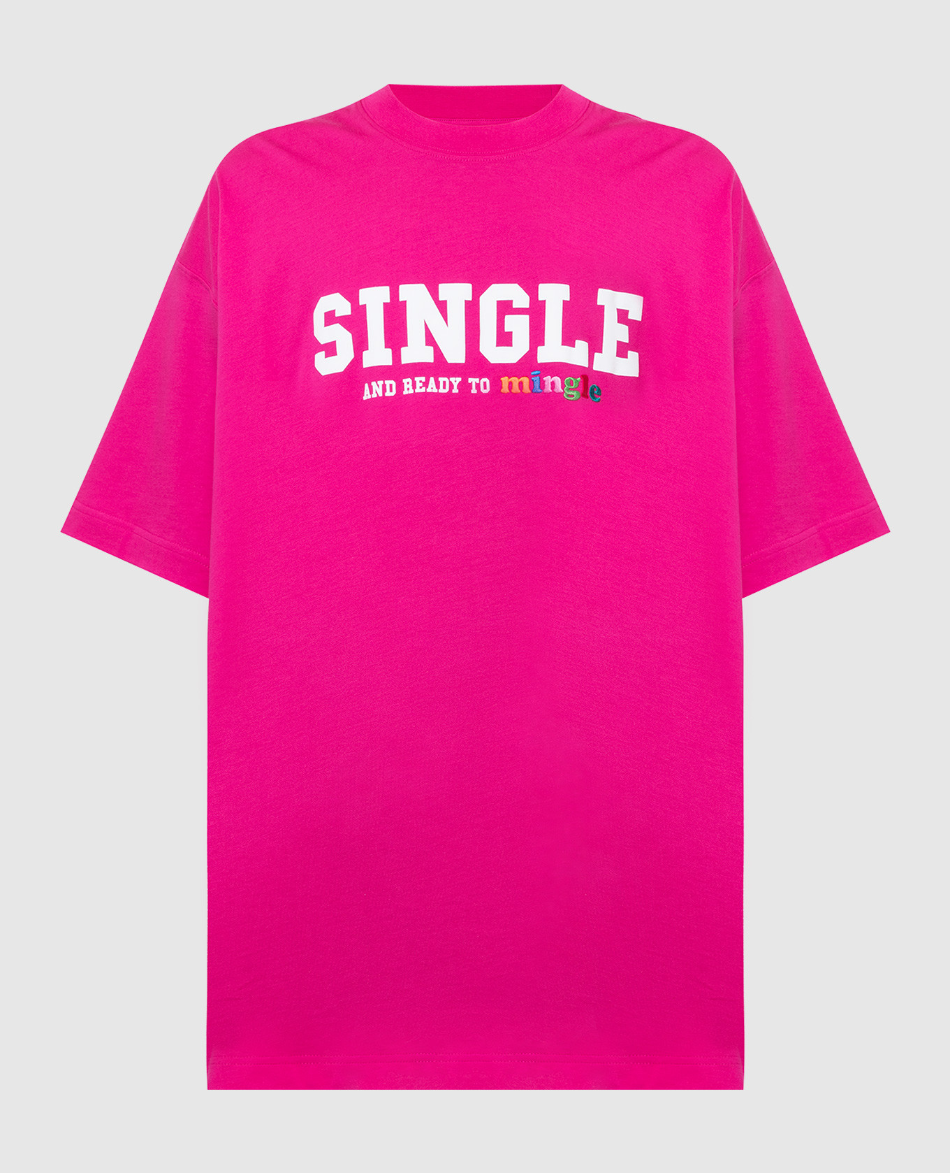 Vetements - T-shirt with Single And Ready to Mingle print 