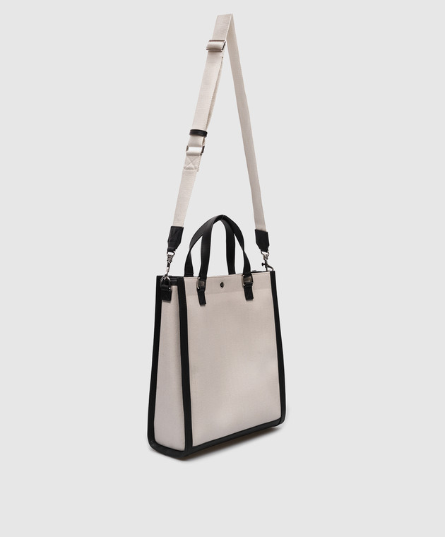 A.P.C - Camille logo print combo tote bag in beige