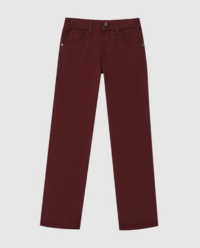Stefano Ricci Children's burgundy pants YFT0400090C5PPT