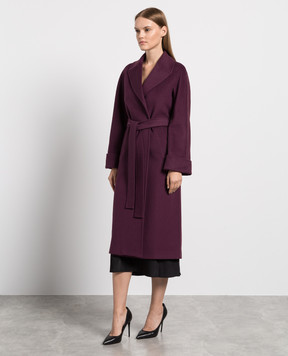 Heresis Purple coat made of wool M11120D160