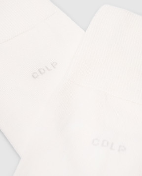CDLP Set of white socks with logo MSO006012025
