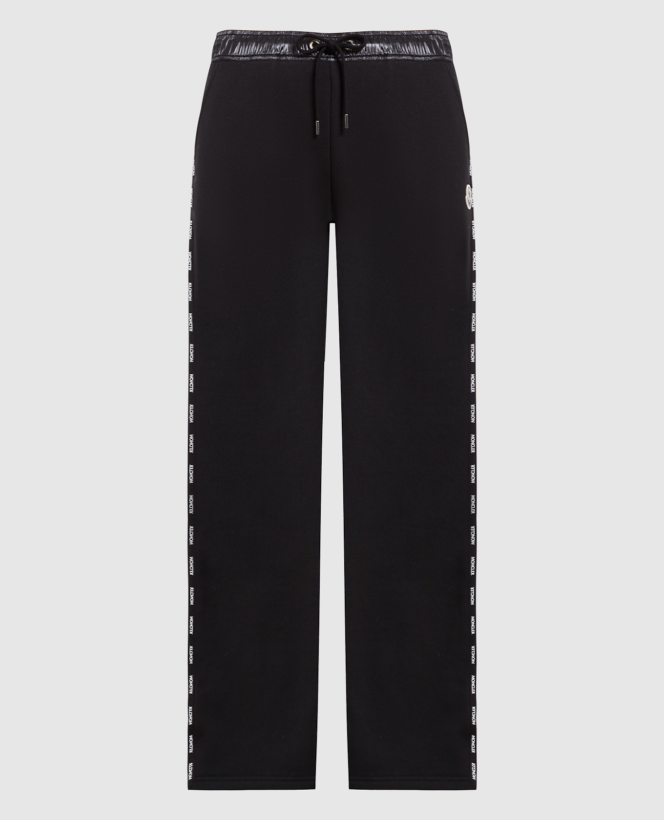 

Black sports pants with contrasting stripes Moncler, Черный
