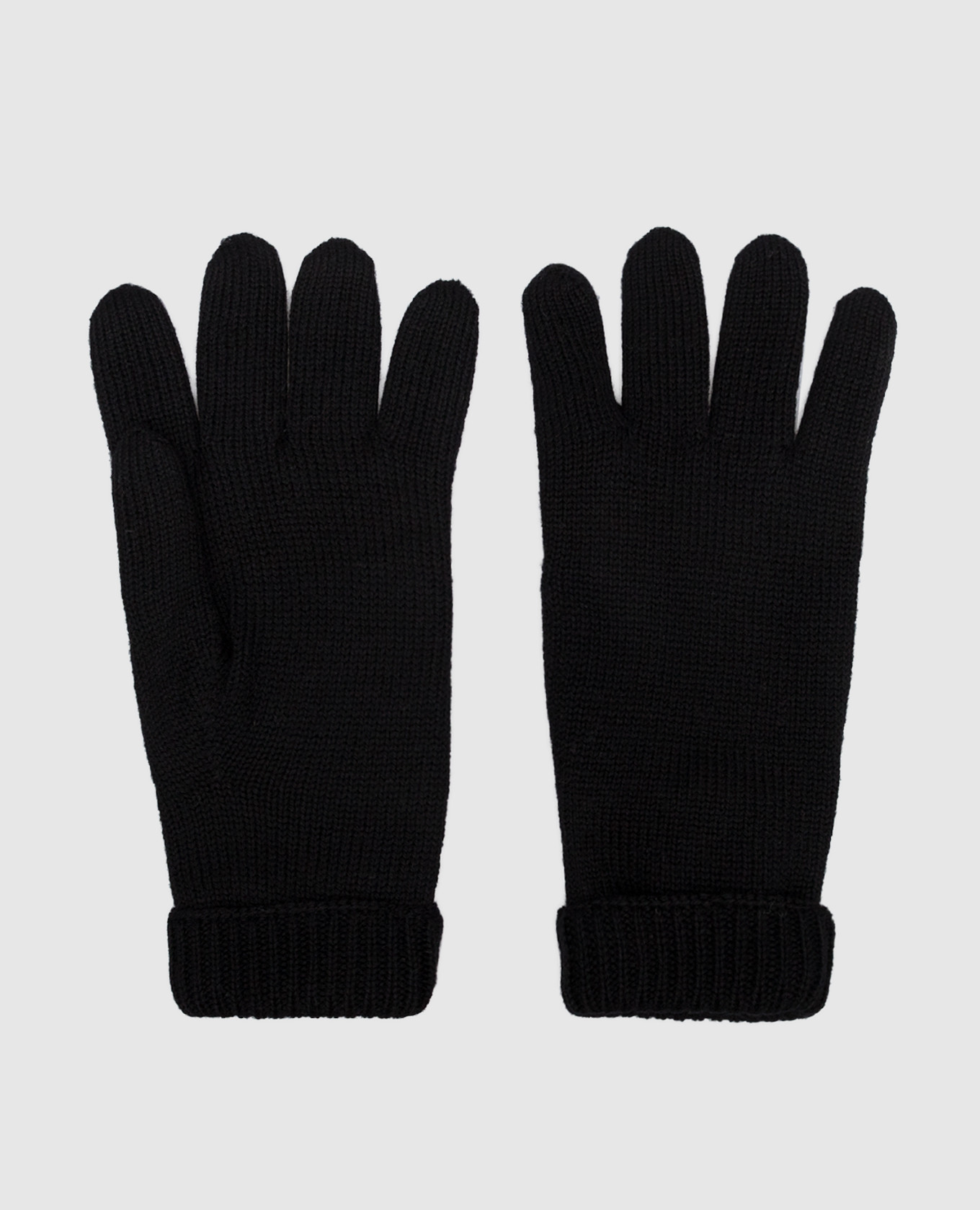 

Children's black mittens made of wool Il Trenino, Черный