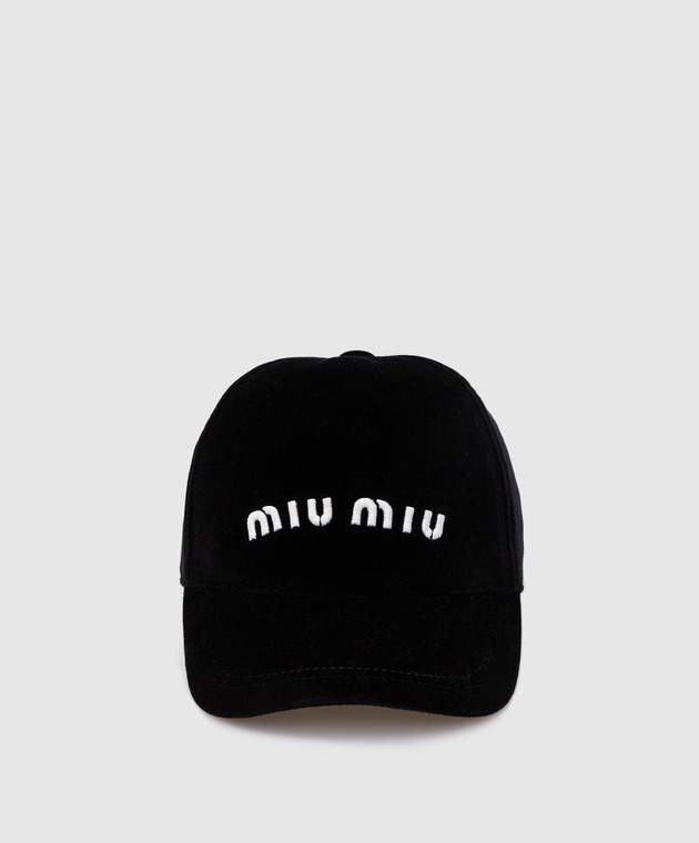 Miu Miu - Velvet cap with logo embroidery 5HC179068 - buy with Ireland  delivery at Symbol