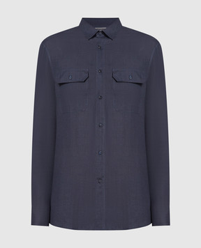 Brunello Cucinelli Blue hemp shirt MQ6590626