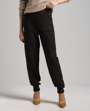 Twinset Brown joggers with lurex 232TT3201