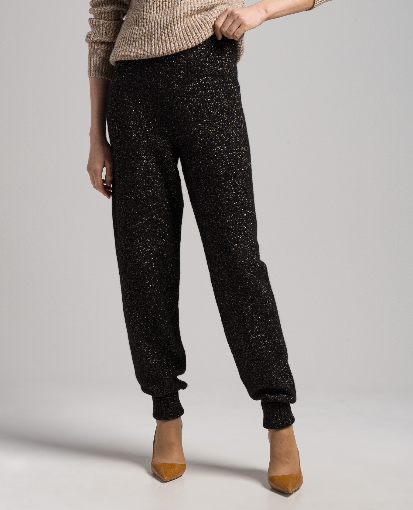 

Brown joggers with lurex Twinset