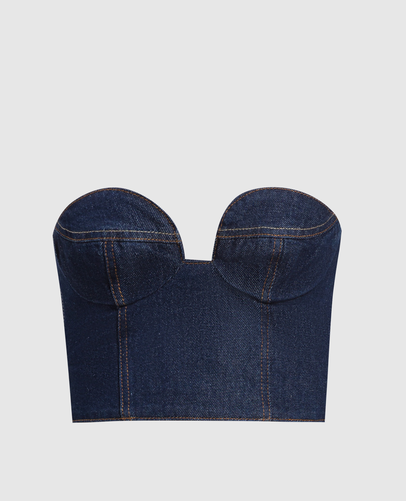 

Navy Denim Bustier Top Magda Butrym, Blue