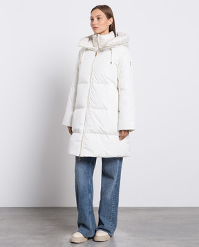 Stilnology White down jacket with logo 65T529BIS