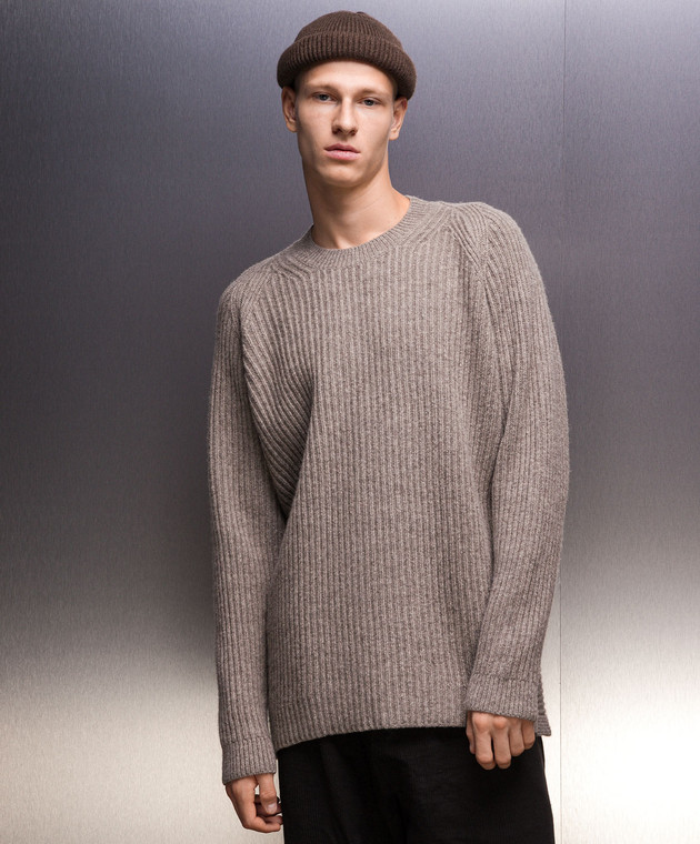 Jan Jan Van Essche - Gray wool sweater #42 KNIT42 - shop