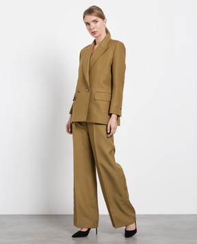 Khaite Loose-fit trousers in olive color 3099487W487