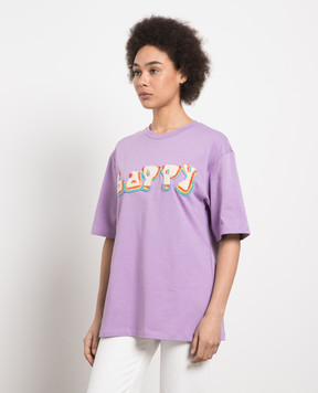 Max Mara Sportmax Purple t-shirt with appliqué SELVI